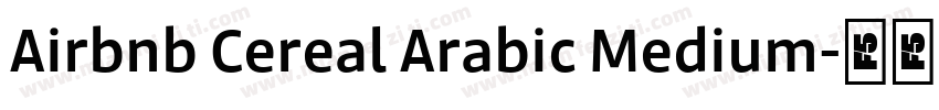 Airbnb Cereal Arabic Medium字体转换